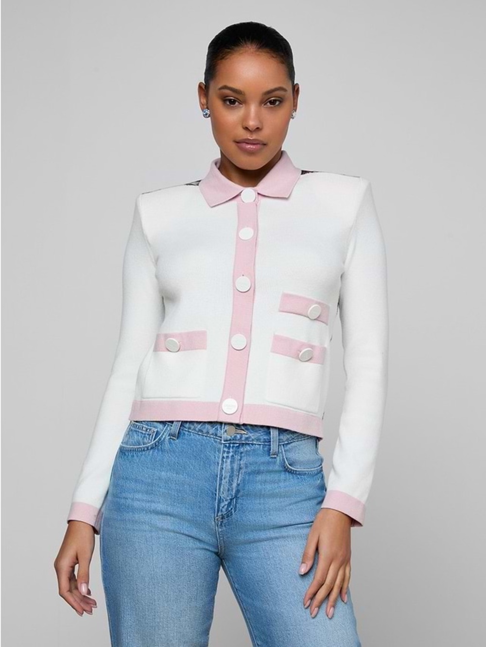 NWT L'AGENCE
Nomi Satin Back Cardigan